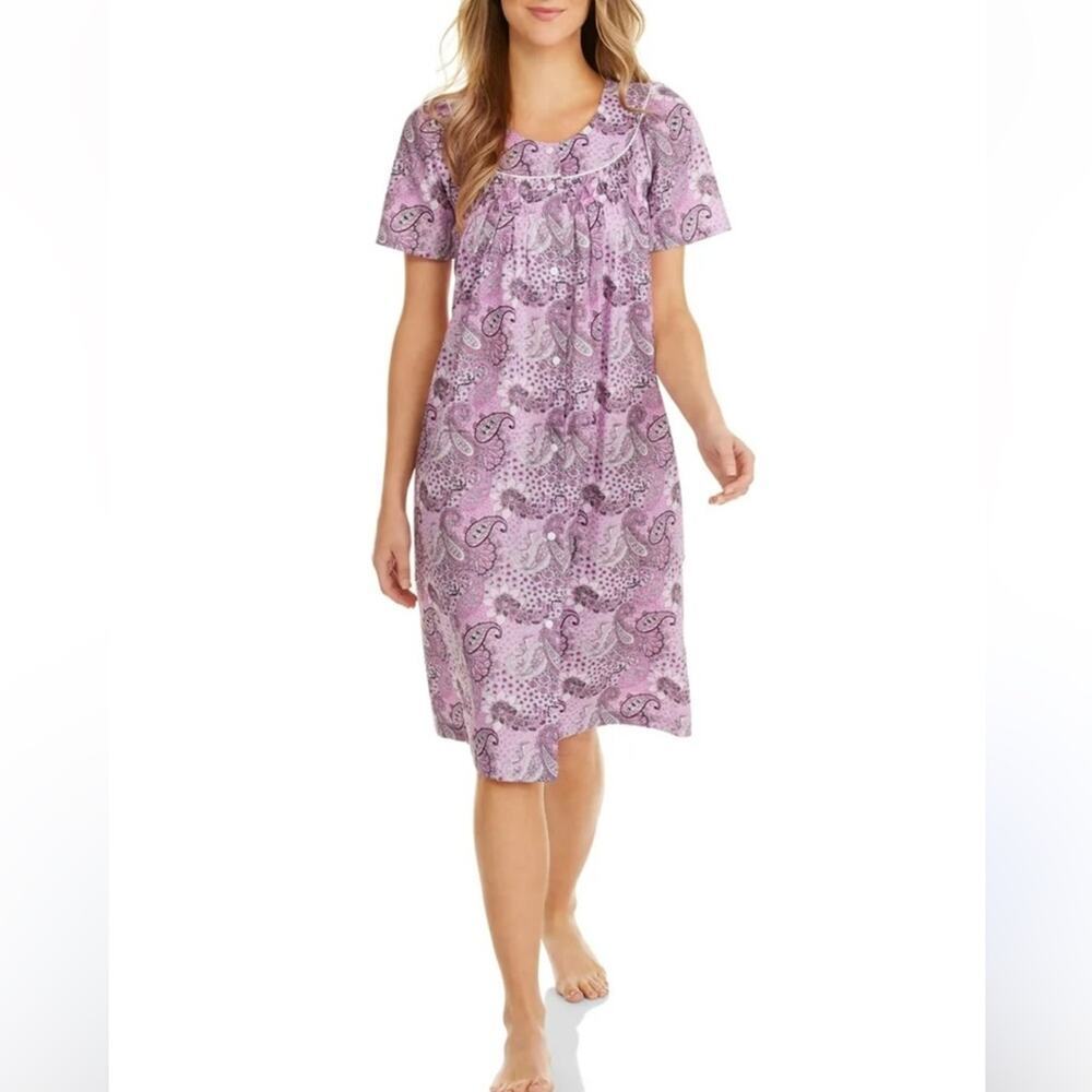 Women's Purple Paisley Nightgown